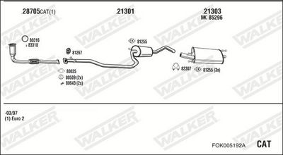ABGASANLAGE WALKER FOK005192A