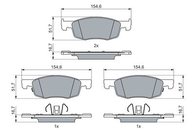 SET PLACUTE FRANA FRANA DISC BOSCH 0986460018