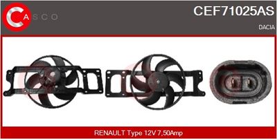 MOTOR ELECTRIC VENTILATOR CASCO CEF71025AS