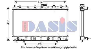 AKS DASIS 140013N Радиатор охлаждения двигателя AKS DASIS для MITSUBISHI SPACE