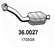 ASSO 36.0027 Катализатор  для PEUGEOT 406 купе (8C) 2.0 16V