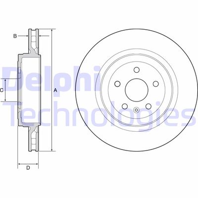 Тормозной диск DELPHI BG9221C для TESLA MODEL S	