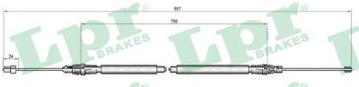 Vajer, parkeringsbroms LPR C0348B