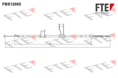 Тросик, cтояночный тормоз FTE FBS12005 для HYUNDAI i10