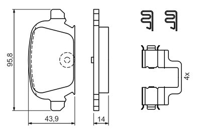 Brake Pad Set, disc brake 0 986 424 528