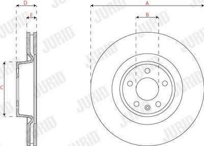 BREMSSCHEIBE JURID 563309JC1 2