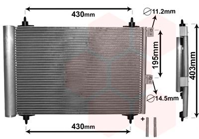 CONDENSATOR CLIMATIZARE VAN WEZEL 09005241