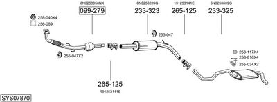 Изпускателна система BOSAL SYS07870