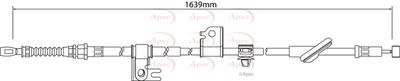 Cable Pull, parking brake APEC CAB1220