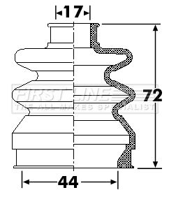 Bellow, drive shaft FIRST LINE FCB6264