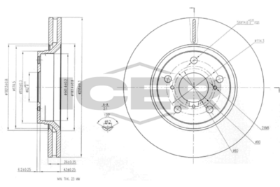 спирачен диск ICER 78BD0302-2