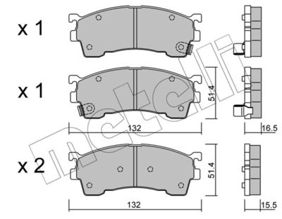 Brake Pad Set, disc brake 22-0223-1