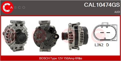 GENERATOR / ALTERNATOR CASCO CAL10474GS