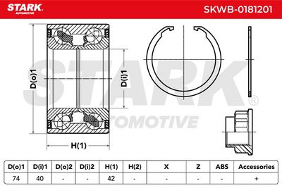 комплект колесен лагер STARK SKWB-0181201
