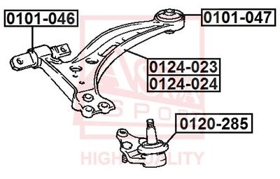 Подвеска, рычаг независимой подвески колеса ASVA 0101-047 для TOYOTA AVALON
