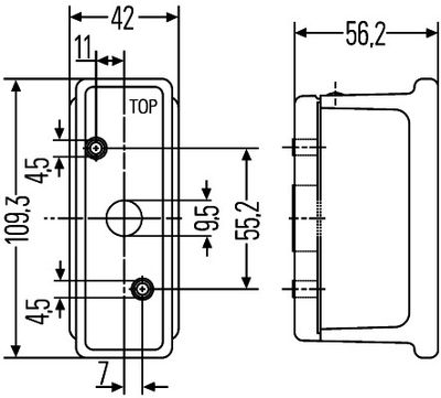 HELLA - Obrysové svetlo AUWÄRTER, DAF, MERCEDES-BENZ, SCANIA, … , 2XS 007 841-021