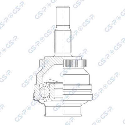 каре комплект, полуоска GSP 601050