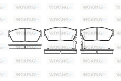 Комплект тормозных колодок, дисковый тормоз WOKING P0473.02 для HONDA PRELUDE