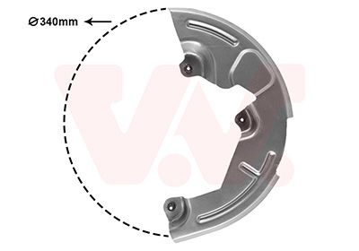 SPRITZBLECH BREMSSCHEIBE VAN WEZEL 4388372