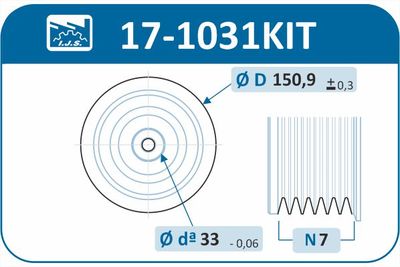 Belt Pulley Set, crankshaft 17-1031KIT