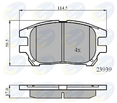 COMLINE CBP01212 Тормозные колодки и сигнализаторы  для LEXUS RX (MCU15) 300 (MCU10_)
