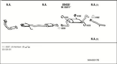 SISTEM DE ESAPAMENT WALKER MA40017B