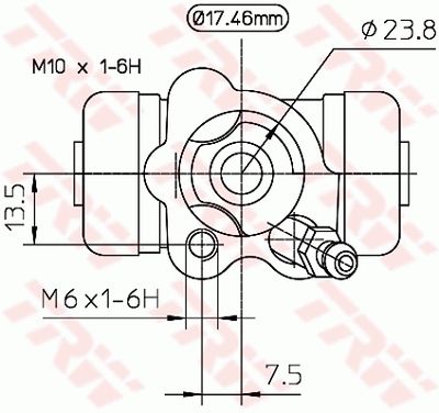 CILINDRU RECEPTOR FRANA TRW BWA154 1