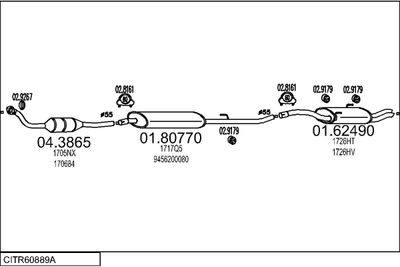 Układ wydechowy MTS CITR60889A015090
