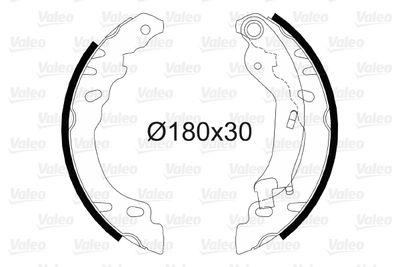Комплект тормозных колодок VALEO 564082 для FIAT 500