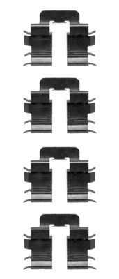 Комплектующие, колодки дискового тормоза HELLA 8DZ 355 205-371 для NISSAN MICRA