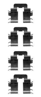 Комплектующие, колодки дискового тормоза HELLA 8DZ 355 205-371 для NISSAN MICRA