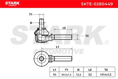 накрайник на напречна кормилна щанга STARK SKTE-0280449