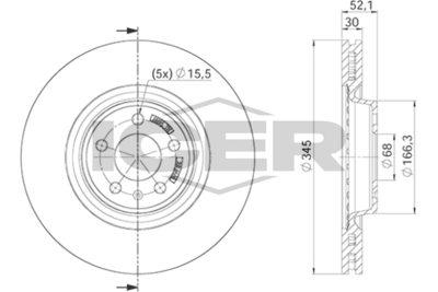 спирачен диск ICER 78BD4150-2