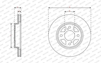 BREMSSCHEIBE FERODO DDF2921C 2