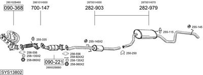 Изпускателна система BOSAL SYS13802