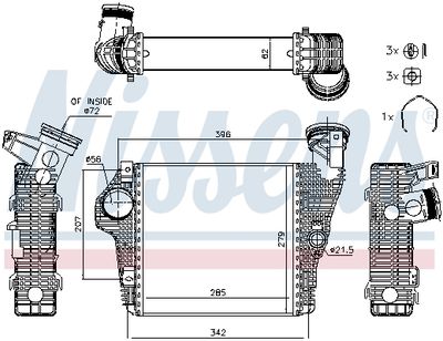 INTERCOOLER COMPRESOR NISSENS 961426 5