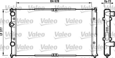 VALEO 732710 Радиатор охлаждения двигателя  для SEAT CORDOBA (Сеат Кордоба)