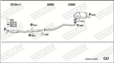 Изпускателна система WALKER MAK016680