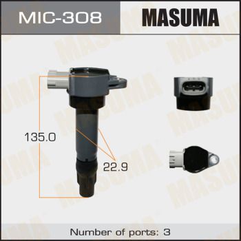 Катушка зажигания MASUMA MIC-308 для MITSUBISHI COLT