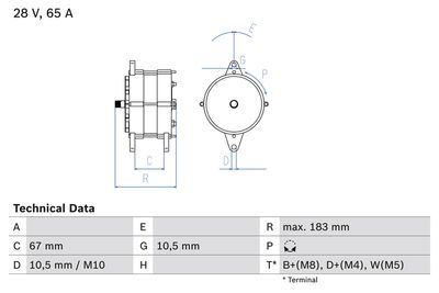 BOSCH Generator (0 986 039 490)