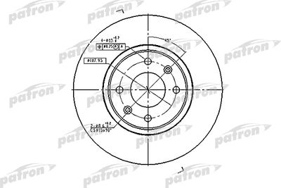 PATRON PBD2796 Тормозные диски  для PEUGEOT 406 (Пежо 406)