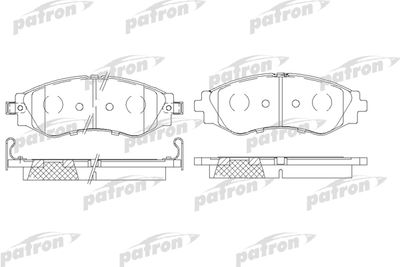 Комплект тормозных колодок, дисковый тормоз PATRON PBP1116 для DAEWOO REZZO