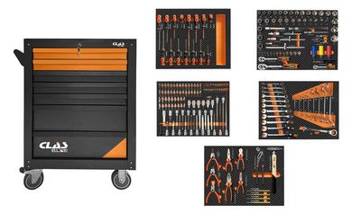 SERVANTE 7 TIROIRS + 214 OUTILS