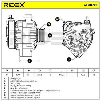 генератор RIDEX 4G0672