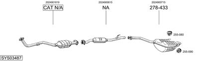 Układ wydechowy BOSAL SYS03487