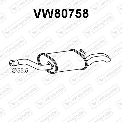 Глушитель выхлопных газов конечный VENEPORTE VW80758 для VW PASSAT
