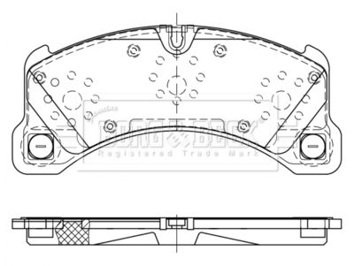 Комплект тормозных колодок, дисковый тормоз BORG & BECK BBP2525 для PORSCHE CAYENNE