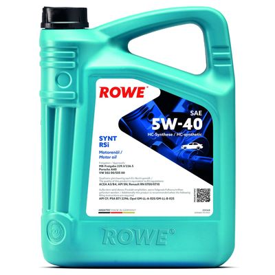 ROWE - motorový olej HIGHTEC SYNT RSI 5W40, 5L