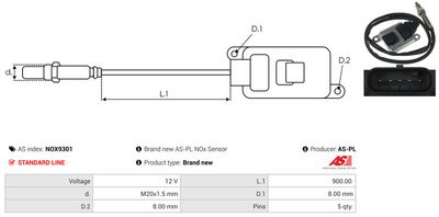 SENZOR NOX INJECTIE ADITIV AS-PL NOX9301 2