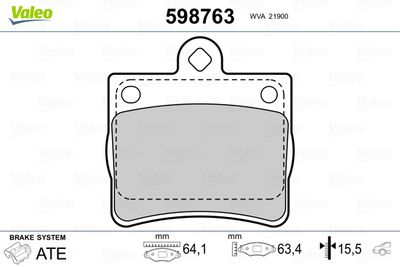 Brake Pad Set, disc brake 598763